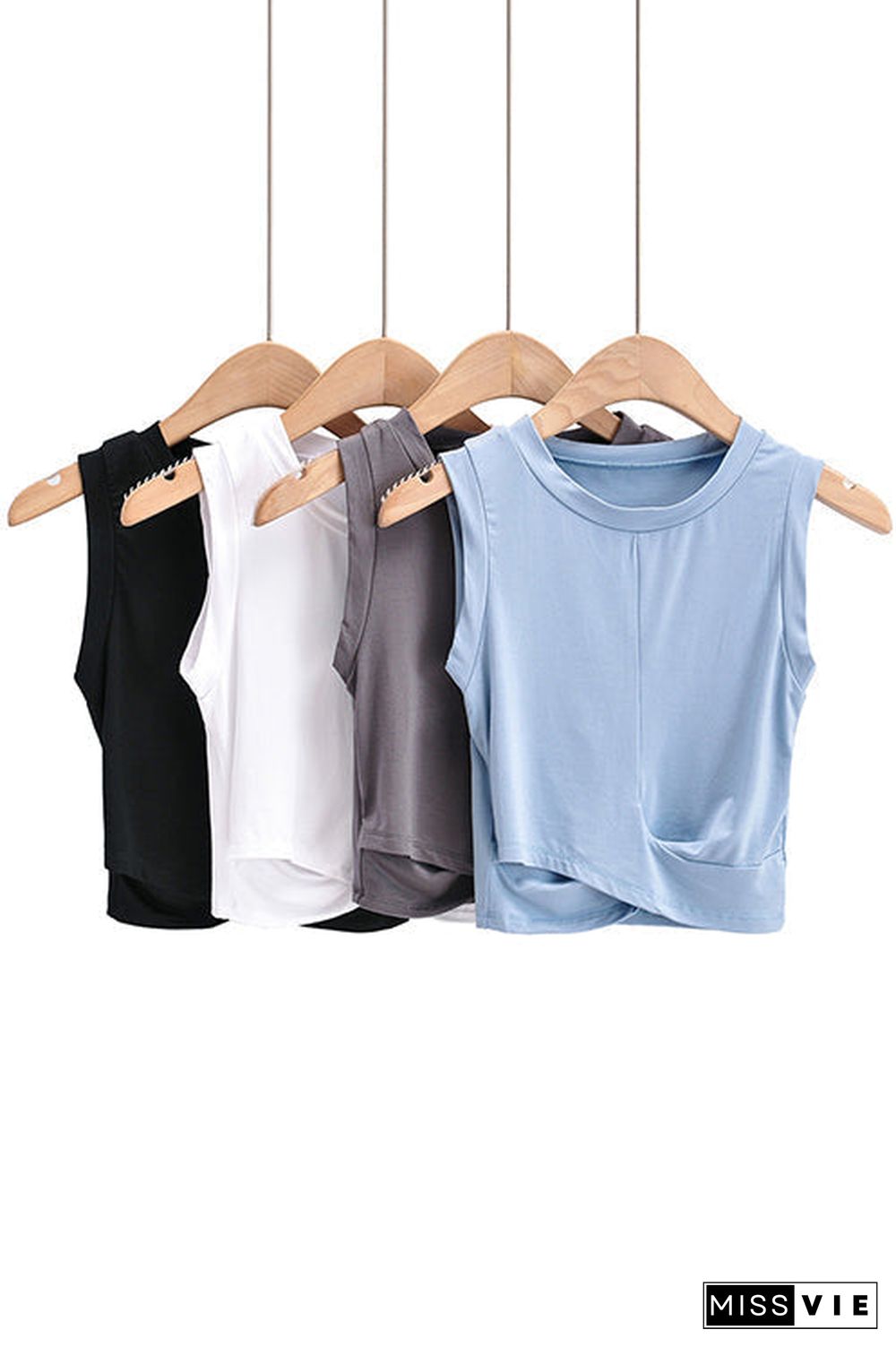 Cross O Neck Tank Top