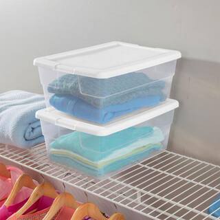 Sterilite 16 Qt. Plastic Storage Box Containers in Clear (12-Pack) 12 X 16448012