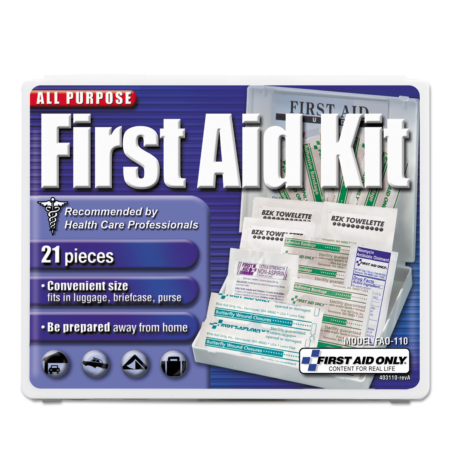 All-Purpose First Aid Kit by First Aid Onlyandtrade; FAO110