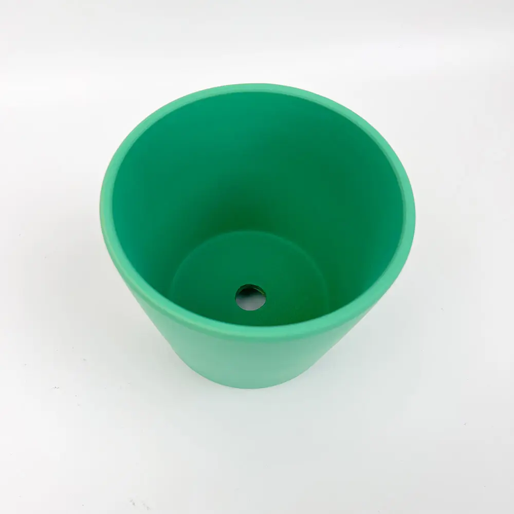 Wholesale Garden Home Decor Bluk Small Ceramic White Green Modern Flower Pots Planter Pots