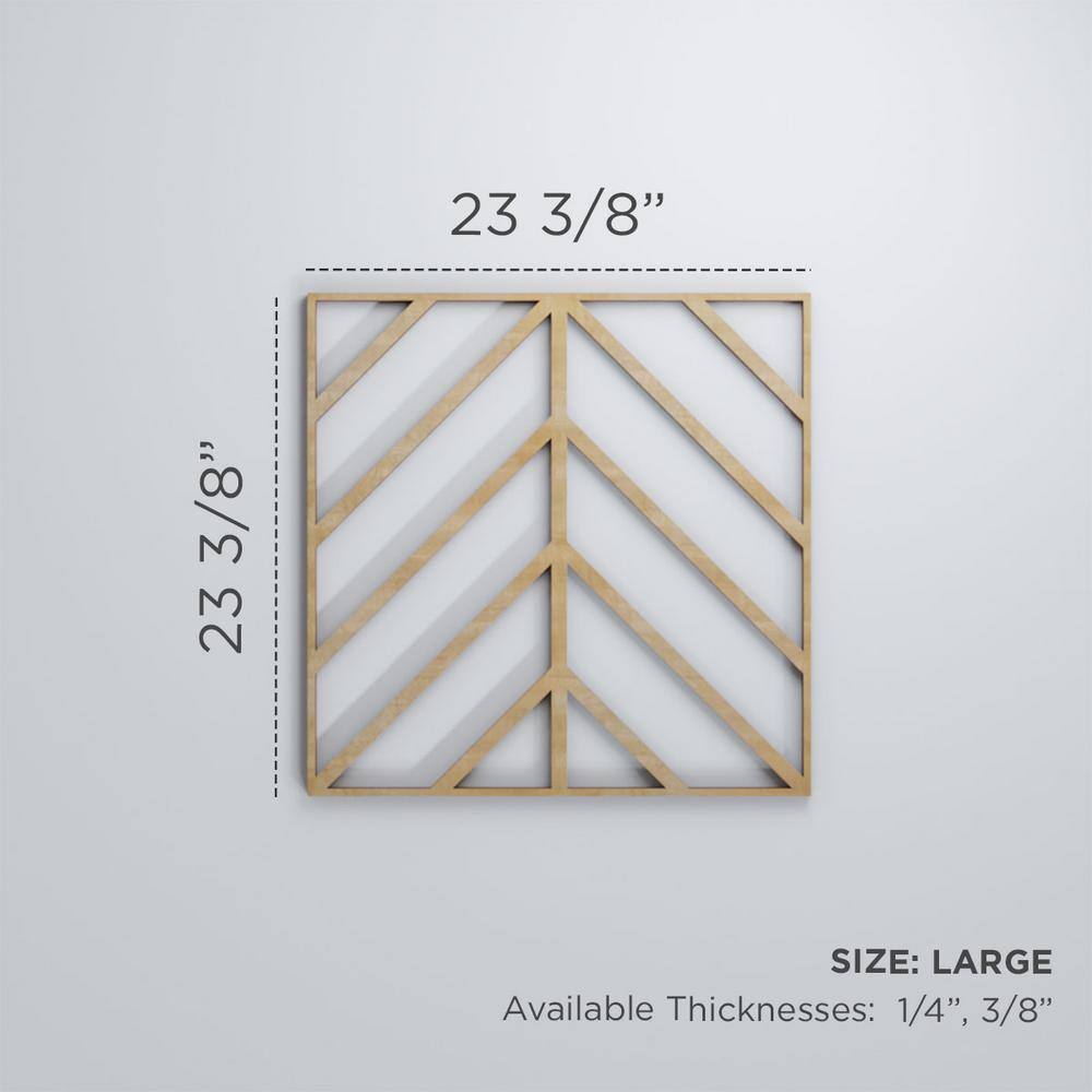 Ekena Millwork 23 38 in. x 23 38 in. x 14 in. MDF Large Genoa Decorative Fretwork Wood Wall Panels (20-Pack) WALW24X24X0250GNAMF-CASE-20