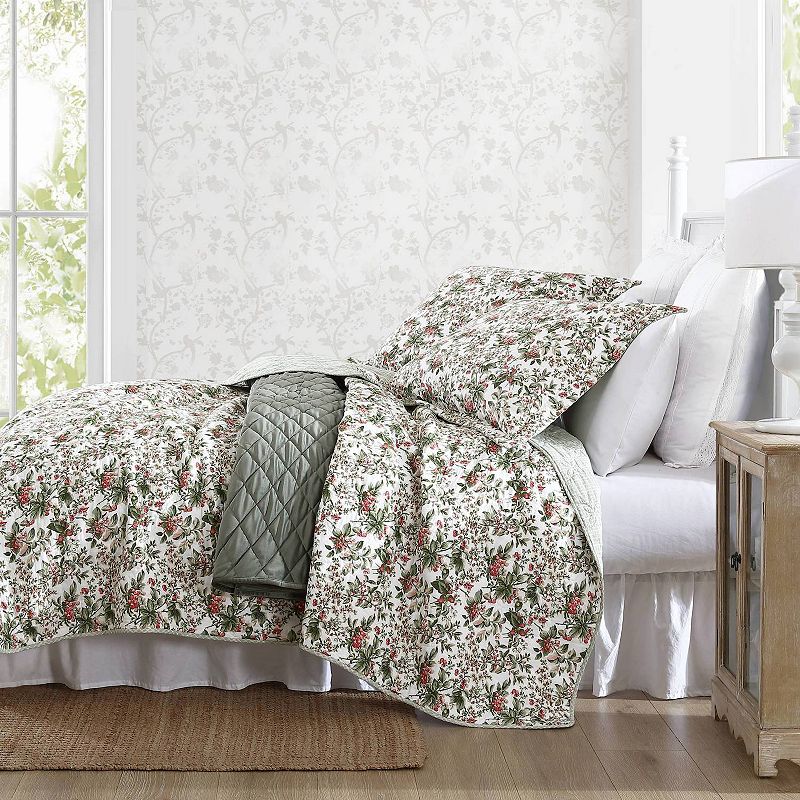 Laura Ashley Bramble Floral Quilt Set