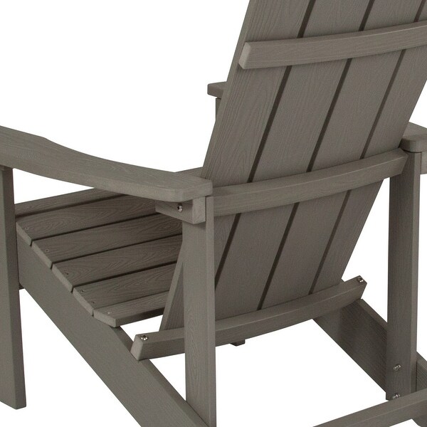 Allweather Poly Resin Wood Outdoor Adirondack Chair (Set of 4)