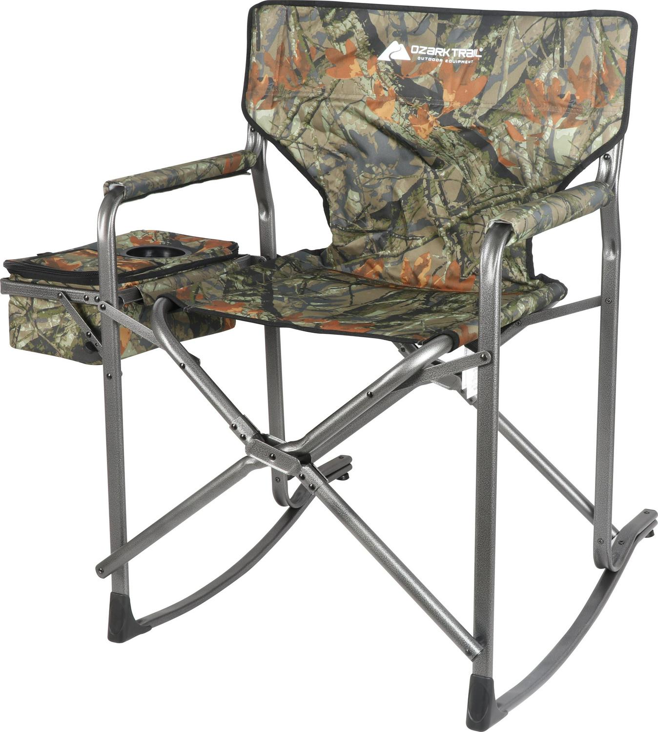 Ozark Trail Camping Director Rocking Chair， Camouflage