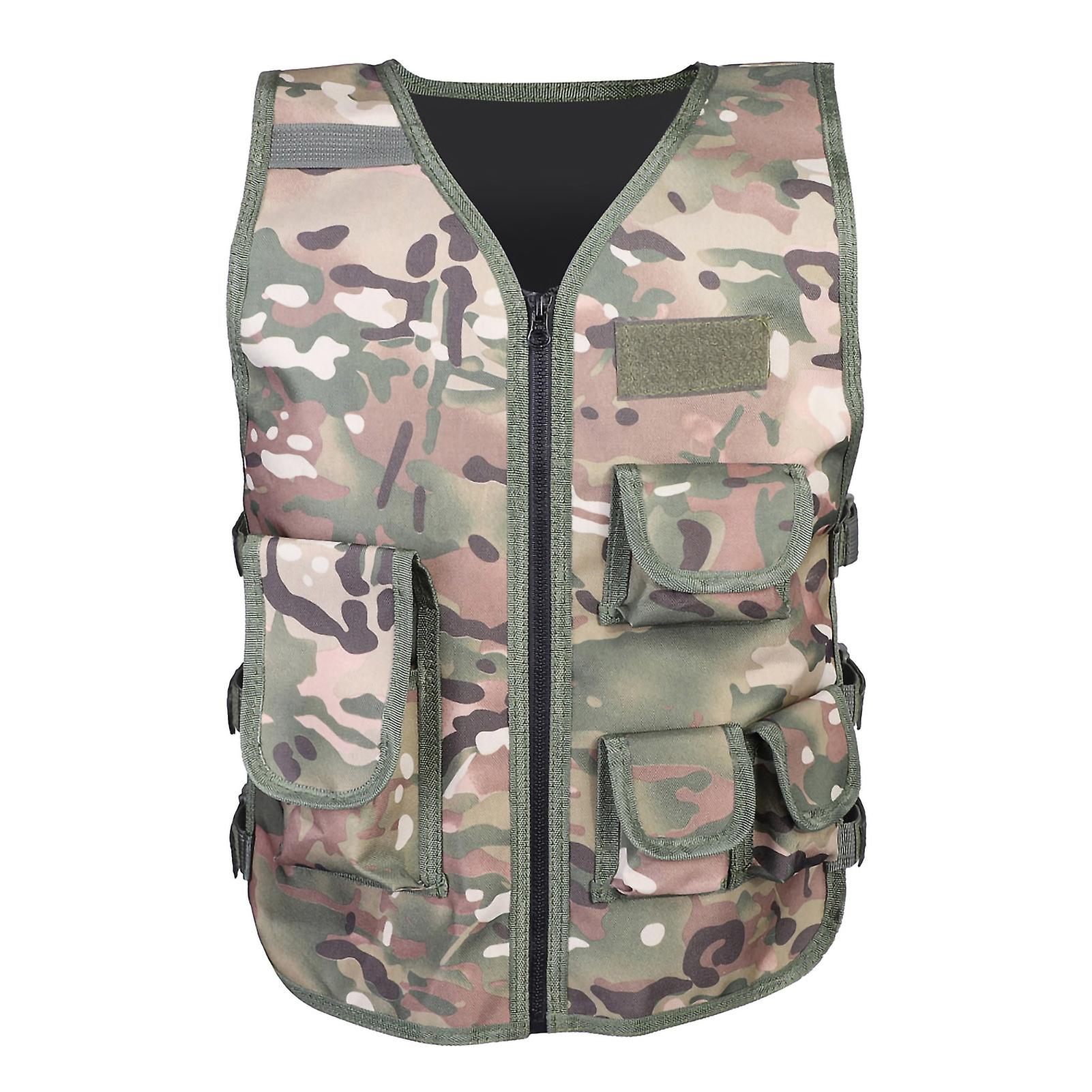 Children Waistcoat Military Camouflage Vest For Outdoors Games(camouflage Color Adult)