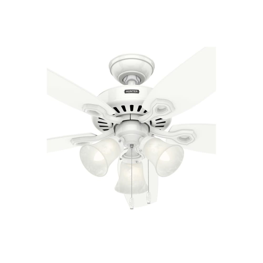 Hunter Builder Plus Ceiling Fan 52 Snow White Snow White ;