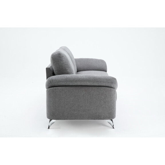 Villanelle Light Gray Linen Sofa Loveseat Chair Li...