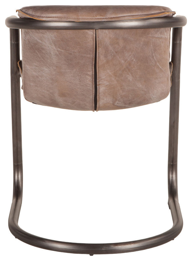 The Frisco Dining Chair  Leather  Set of 2   Industrial   Dining Chairs   by World Interiors  Houzz