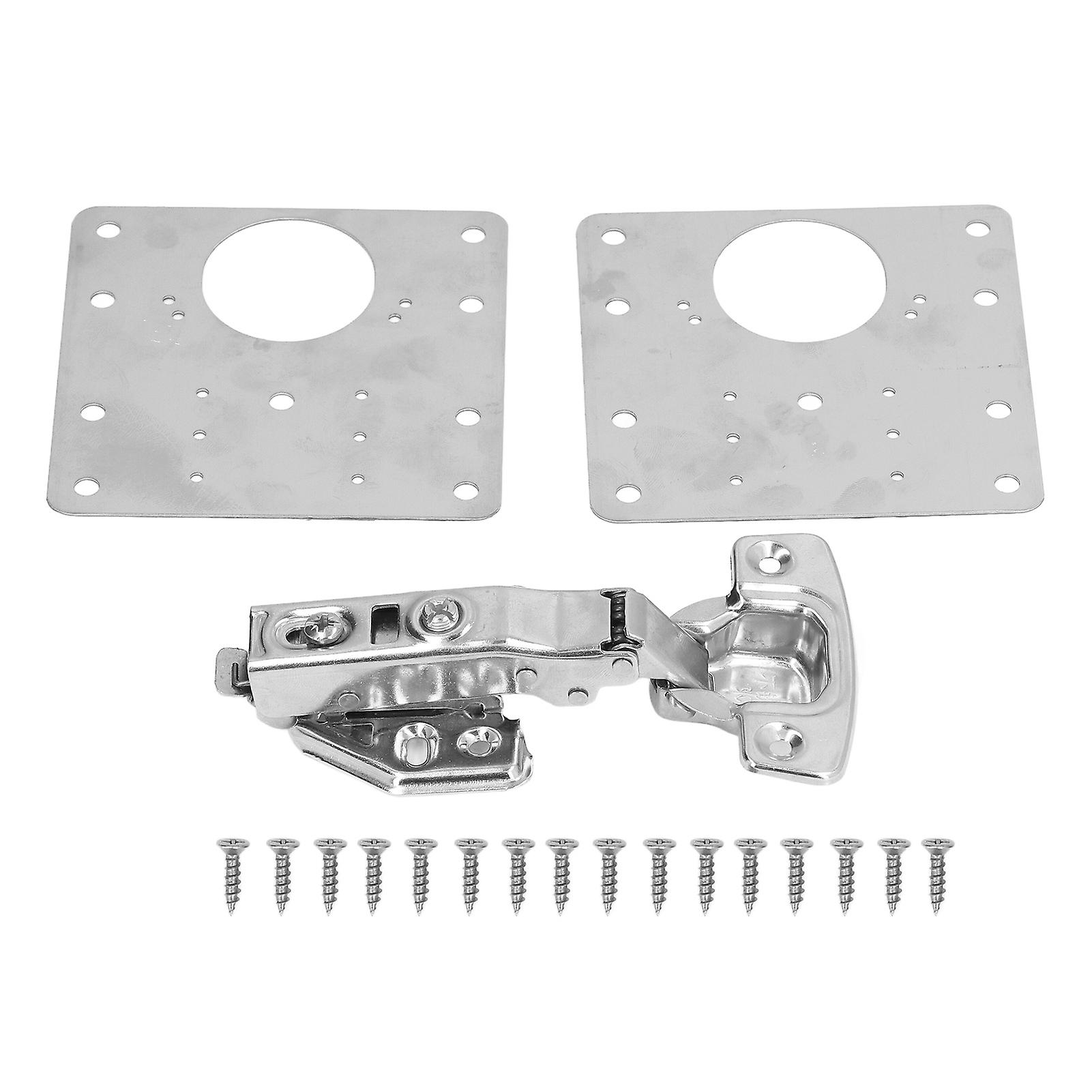 Cabinet Hinge Repair Plate Kit Stainless Steel For Kitchen Door Furniture Shelves Cupboard