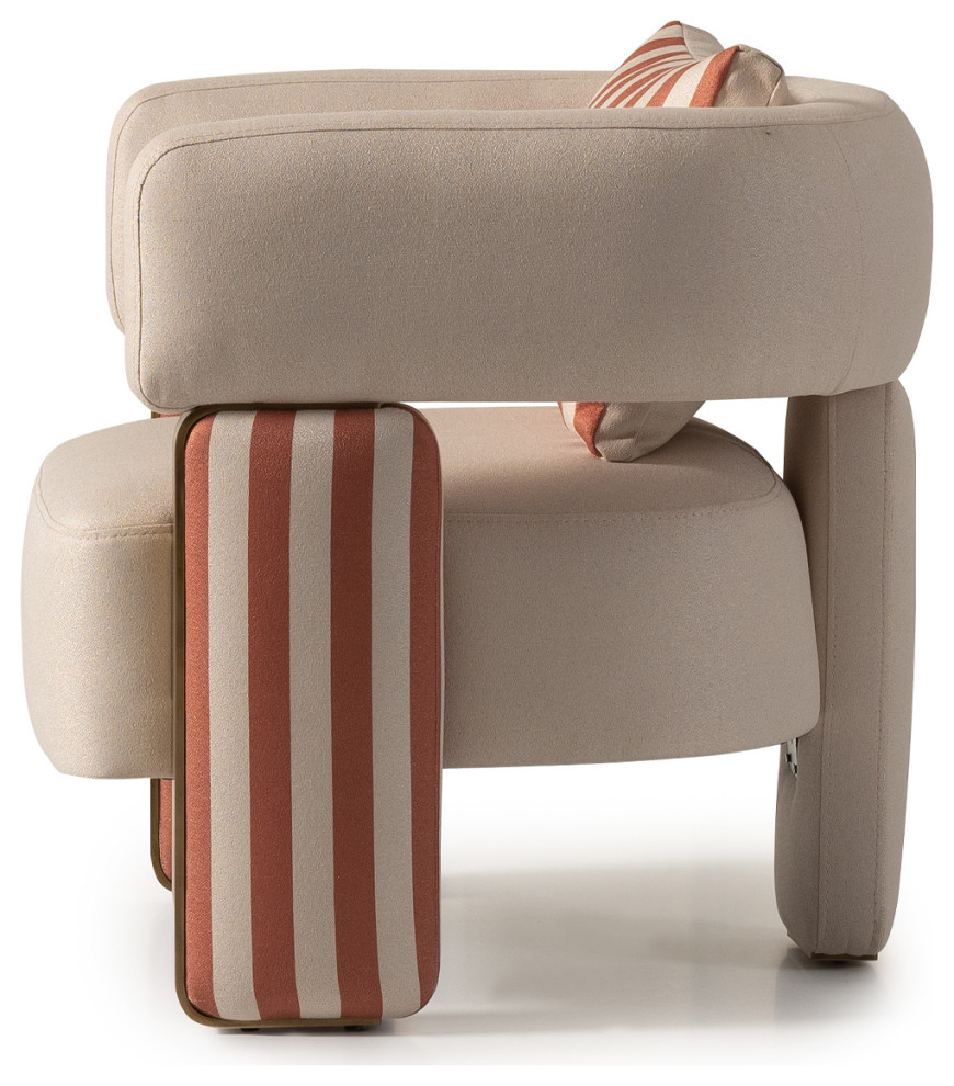 Amora Accent Chair Ash/Eggshell Walnut   Contemporary   Armchairs And Accent Chairs   by Michael Amini  Houzz