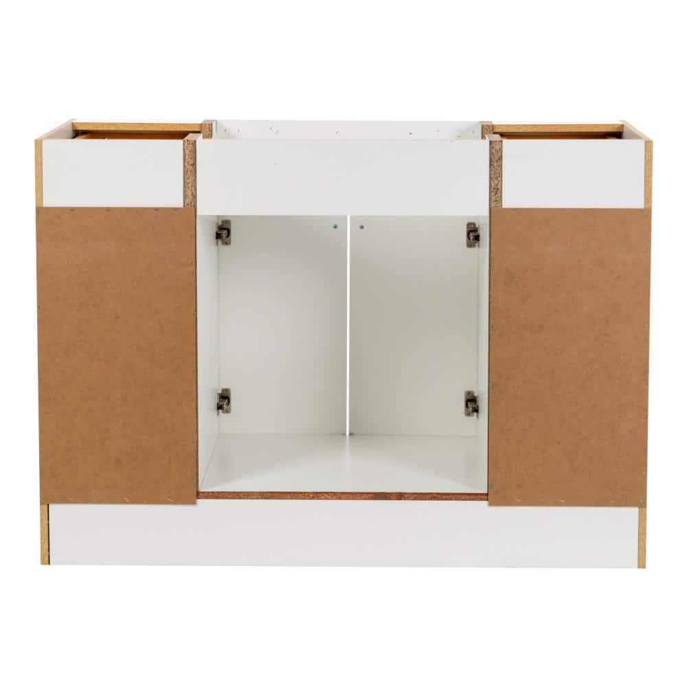 Glacier Bay Glensford 480 in W x 216 in D x 342 in H Bath Vanity Cabinet without Top in White