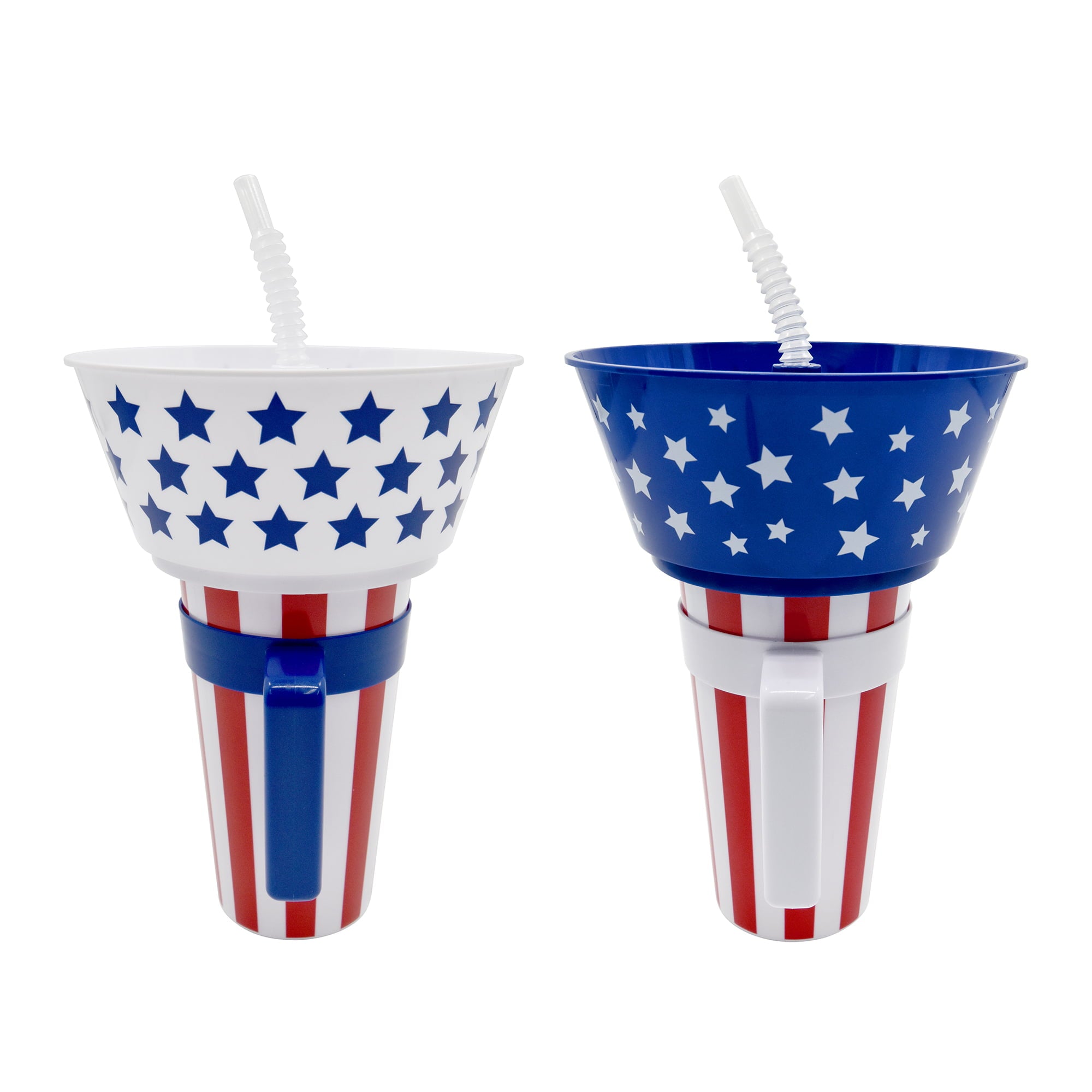 Patriotic Stadium Tumbler Cups with Bowl on Top， 28oz， Way to Celebrate