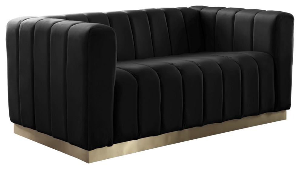 Marlon Velvet Upholstered Set   Contemporary   Loveseats   by Meridian Furniture  Houzz