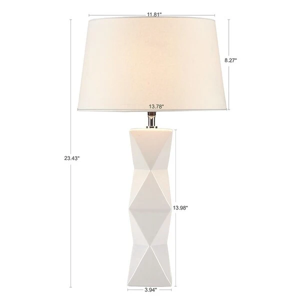 INK+IVY Kenlyn Geometric Ceramic Table Lamp