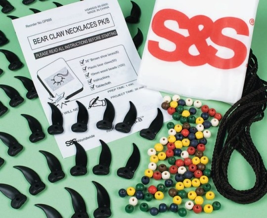 S S Worldwide Bear Claw Necklace Craft Kit