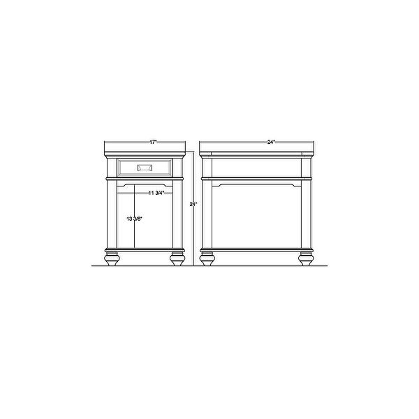 Pecan Finish Rectangular End Table