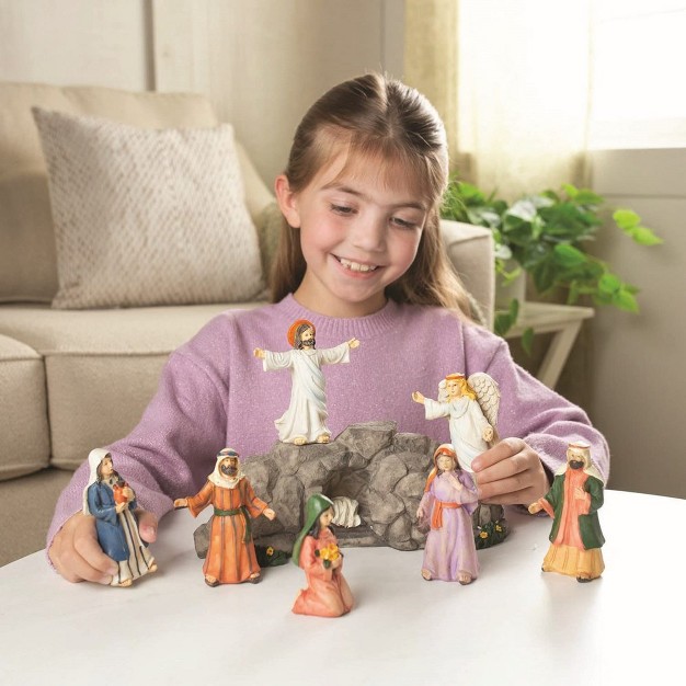 Fun Express Resin Resurrection Set For Easter Home D cor Figurines Molded 8 Pieces