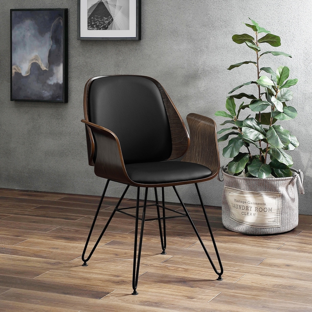 Corvus Marsala Industrial Mid Century Accent Chair