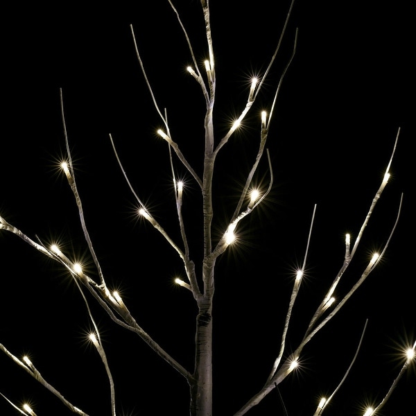 Vickerman 3' White Birch Twig Tree，Warm White 3mm Wide Angle LED lights.