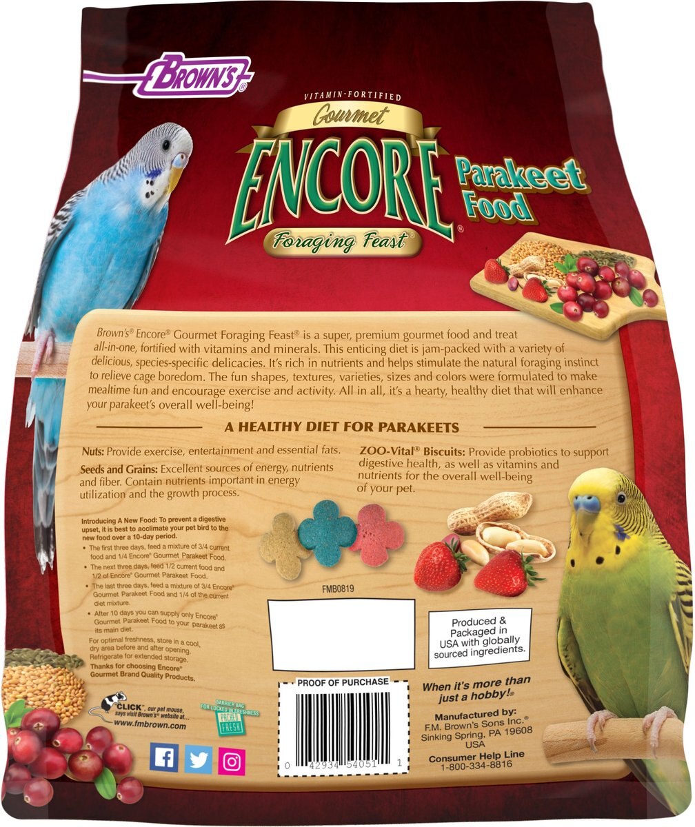 Brown's Encore Gourmet Foraging Feast Parakeet Food