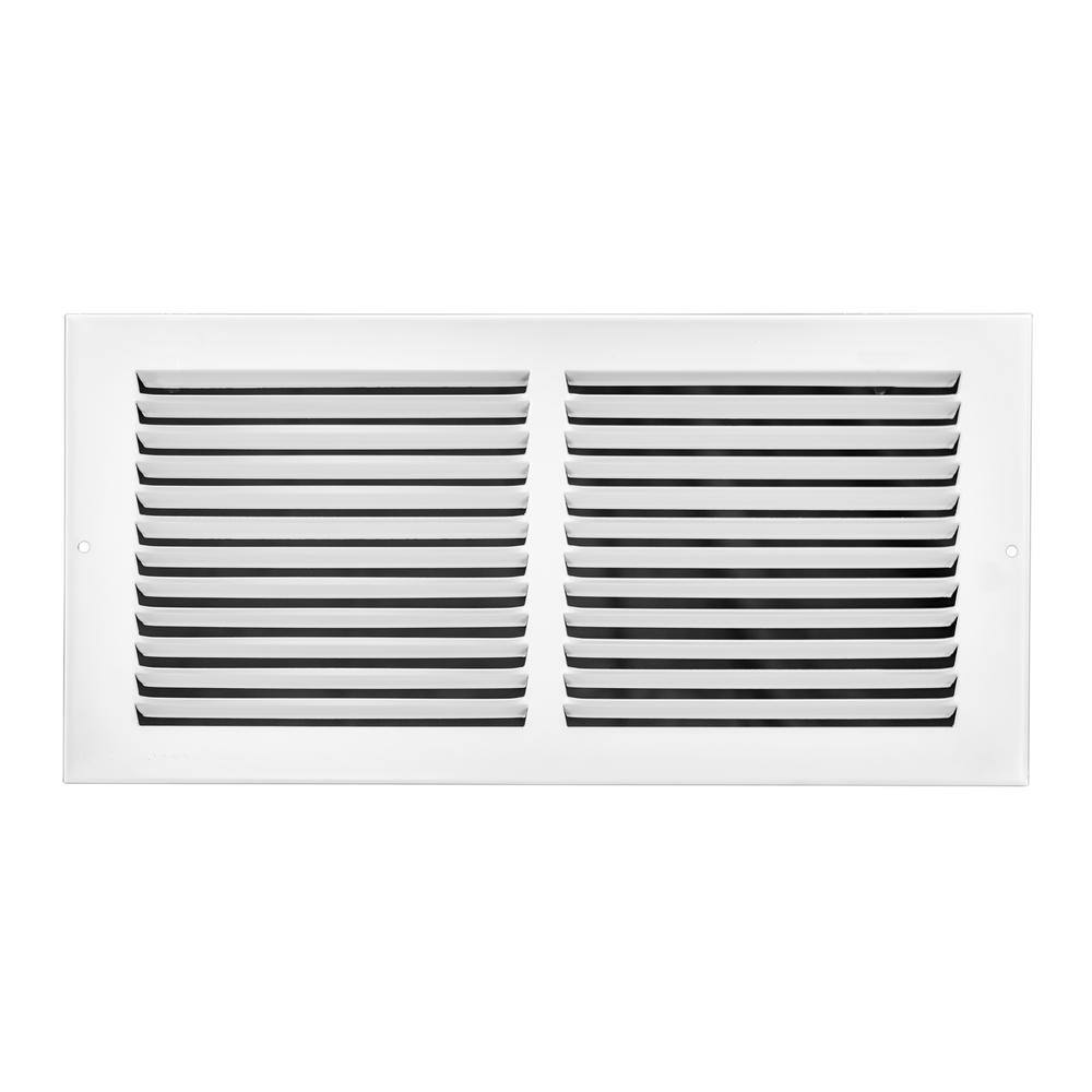 Venti Air 14 in. x 6 in. White Flat Return Air Steel Grille HRG1406