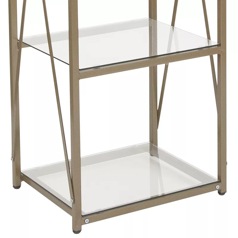 Flash Furniture Mar Vista 4-Shelf Cross Brace Bookcase