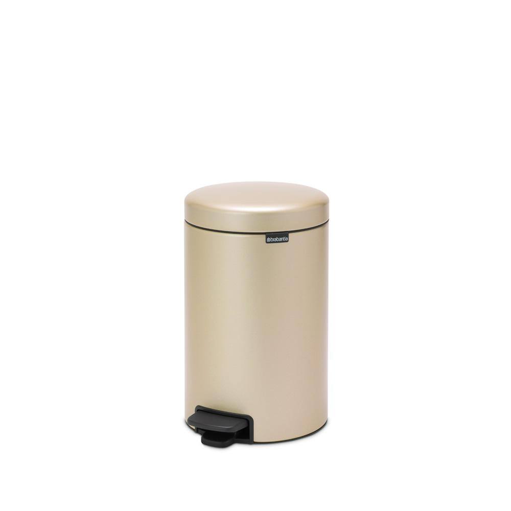 Brabantia NewIcon 3.2 Gal. Champagne Steel Step-On Trash Can 304446