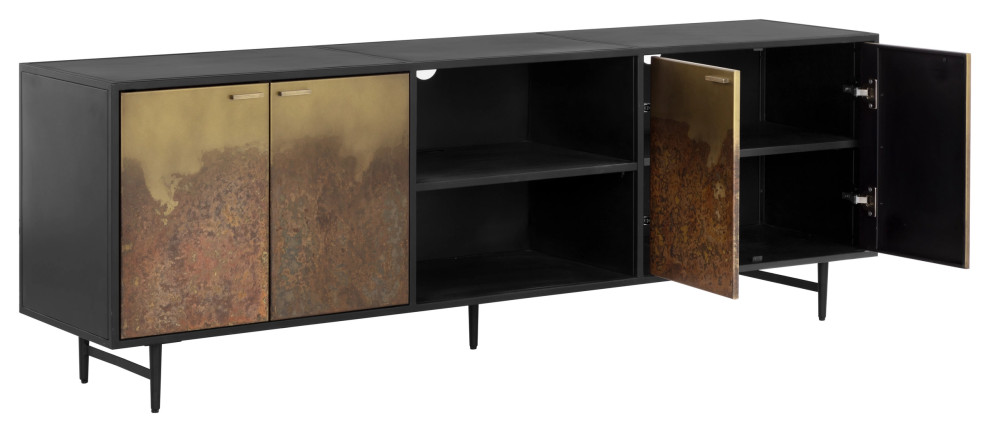 Auburn Media Console And Cabinet   Midcentury   Entertainment Centers And Tv Stands   by Sunpan Modern Home  Houzz