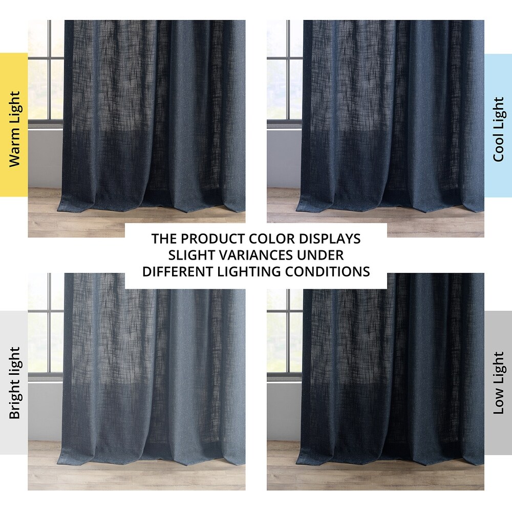 Exclusive Fabrics Heavy Faux Linen Curtain (1 Panel)