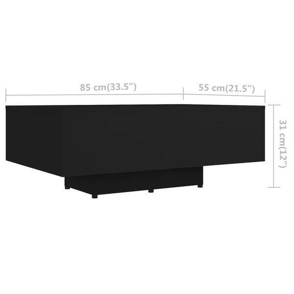 vidaXL Coffee Table Black 33.5