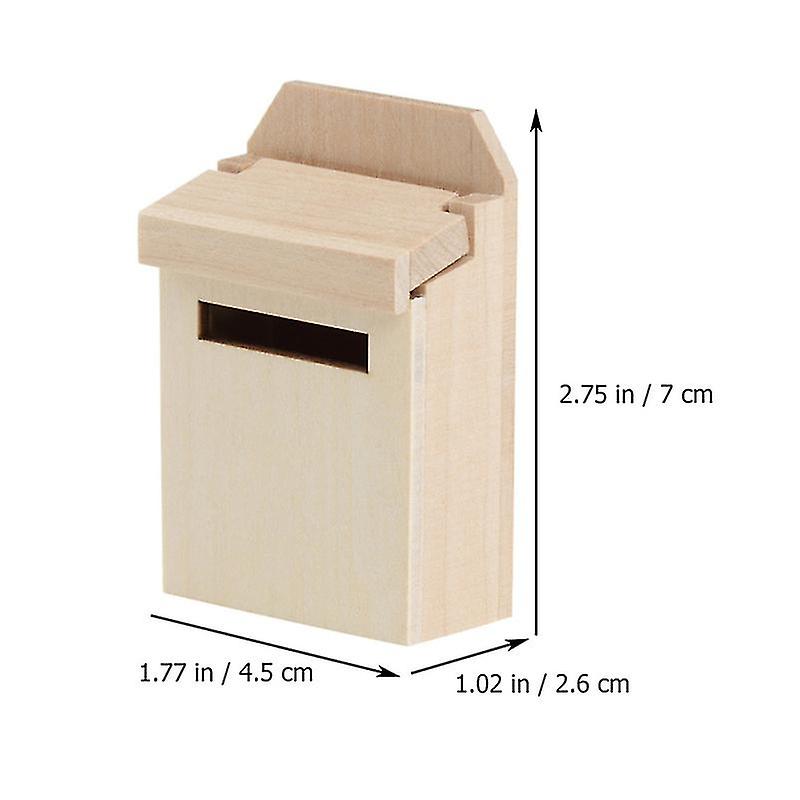 Miman Mini House Mailbox Wooden Mini Furniture Model Lovely Mini House Supply