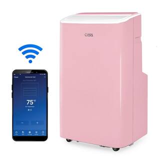 Commercial Cool 9000 BTU (6350 BTU (SACC)) Portable Air Conditioner Bedroom Edition Wi-Fi Enabled in Pink CCP6JP