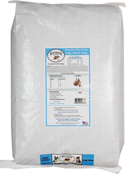 Beaverdam Pet Food Hi-Energy 26/18 Dry Dog Food