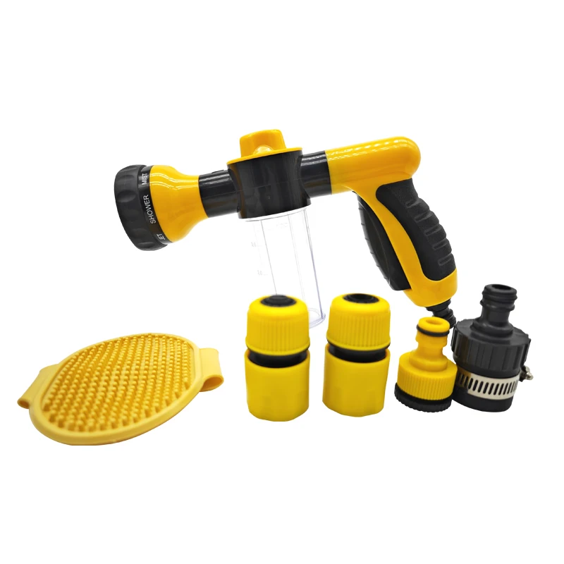 High Pressure Car Wash for Plants Lawn 8 Adjustable Spray Patterns 5pc Garden Spray Gun Valve Water Hose Nozzle Set