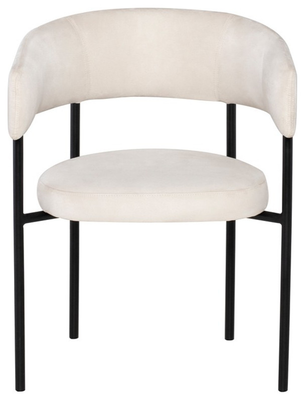 Jamese Dining Chair Buttermilk Boucle Set of 2   Transitional   Dining Chairs   by V.S.D Furniture  Houzz