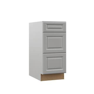 Hampton Bay Designer Series Elgin Assembled 15x34.5x21 in. Bathroom Vanity Drawer Base Cabinet in Heron Gray VT3D15-ELGR