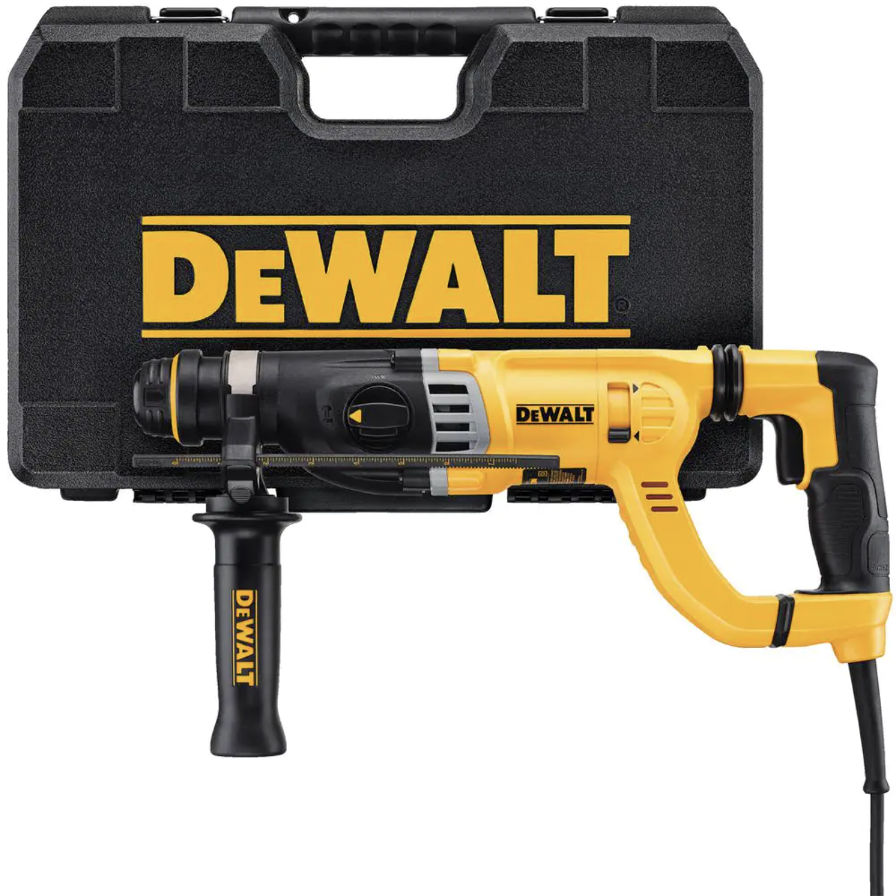 Dewalt 8.5 Amp 1-1/8 in. Corded SDS-plus D-Handle Concrete/Masonry Rotary Hammer Drill Kit