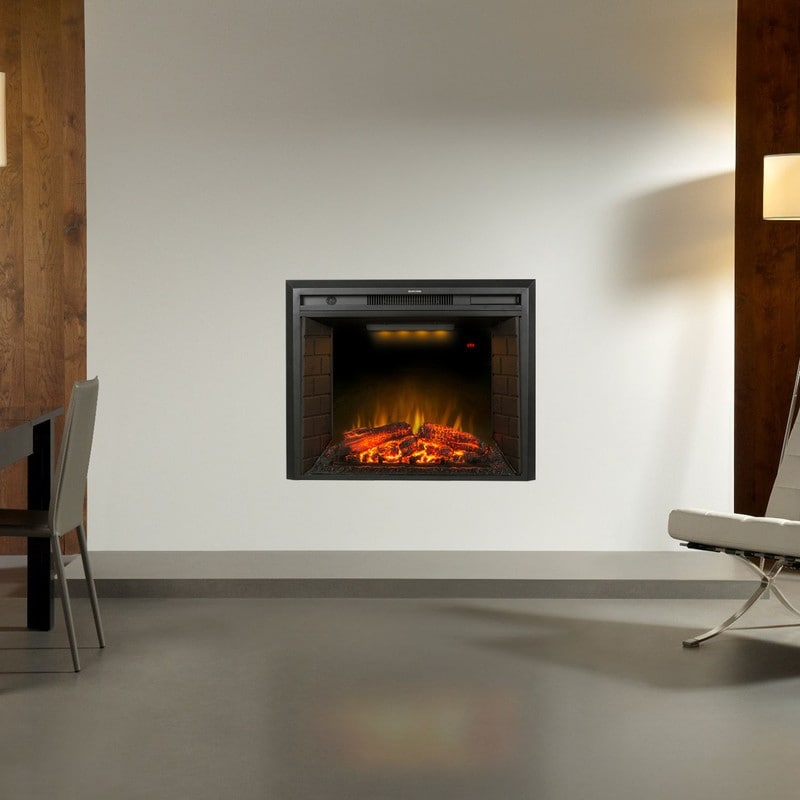 Electric Fireplace Insert Heater with Overheating Protection  Fire Crackling Sound  Remote Control  750/1500W