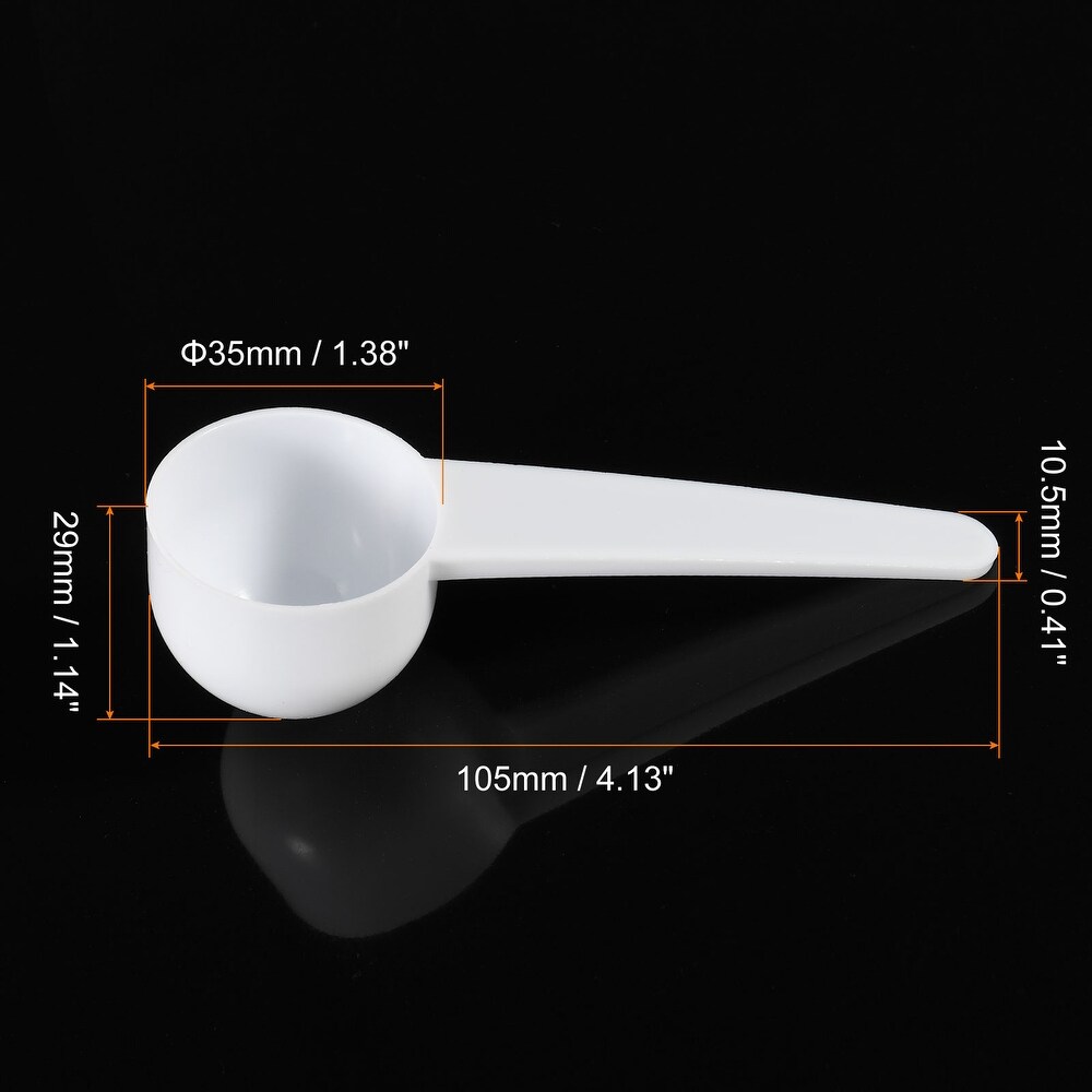 Micro Spoons 10 Gram Measuring Scoop Round Bottom Mini Spoon 30Pcs   White