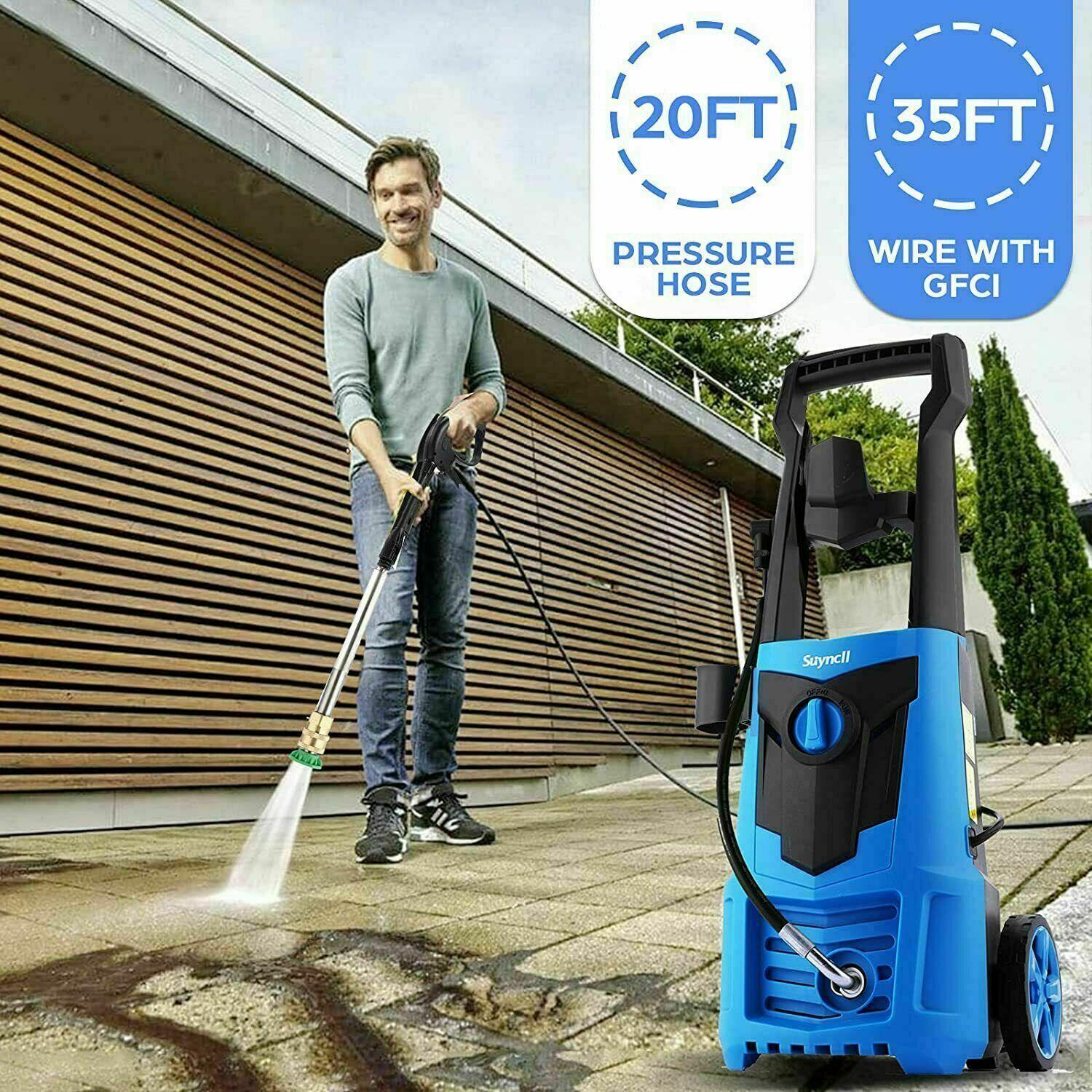 Suyncll Electric Pressure Washer 3000PSI, 2.4GPM High Power Washer Cleaner NEW