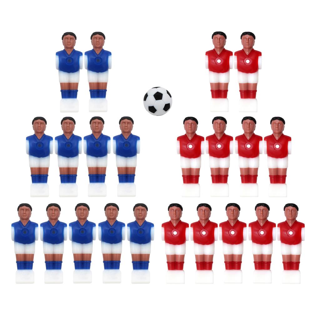 22 Pieces Foosball soccer for table Football Men Player Miniature Football Players Replacement Entertainment Parts Style 1