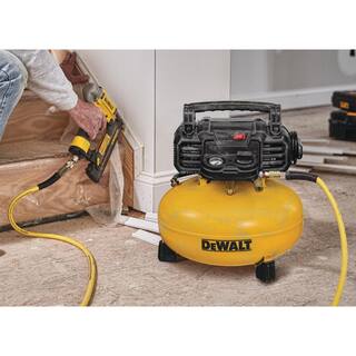 DW 6 Gal. 165 PSI Heavy-Duty Electric Pancake Air Compressor 18-Gauge Brad Nailer and 16-Gauge 2-12 in. Nailer DWFP1KITW917