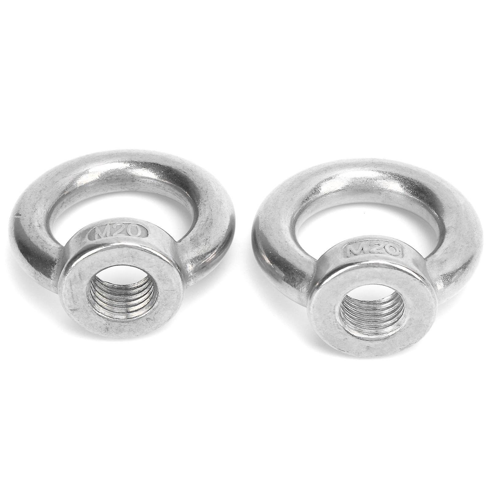 2pcs Eye Nuts Stainless Steel Lift For Ocean Industry Yachts Speedboats Motor Boats Passenger Shipsm20 1200kg Load