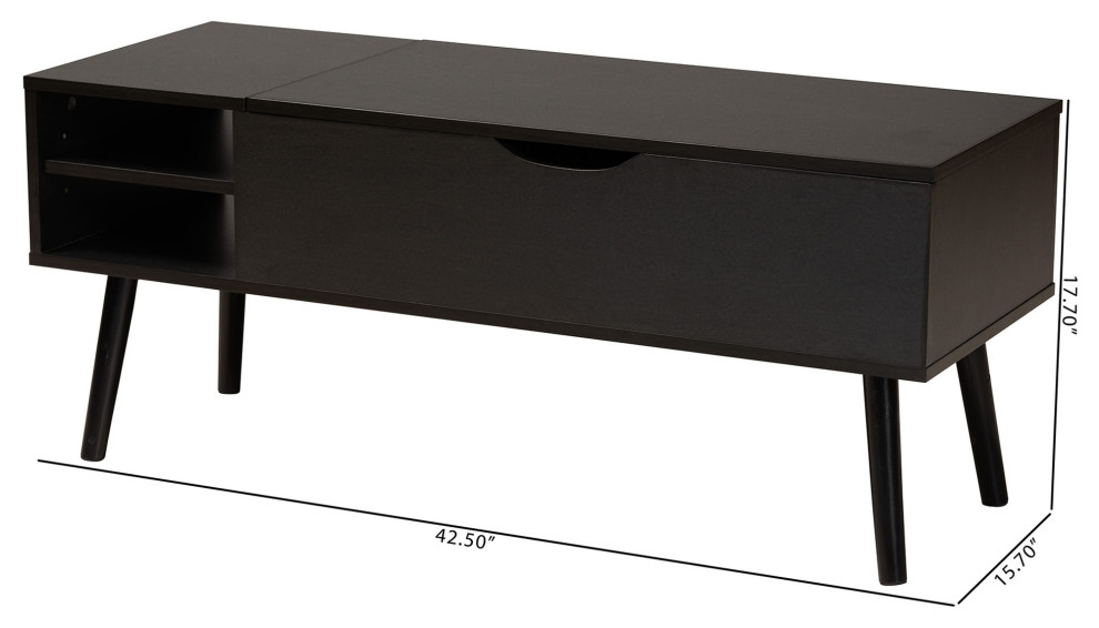 Rita Two Tone Coffee Table With Lift Top Storage   Midcentury   Coffee Tables   by Baxton Studio  Houzz