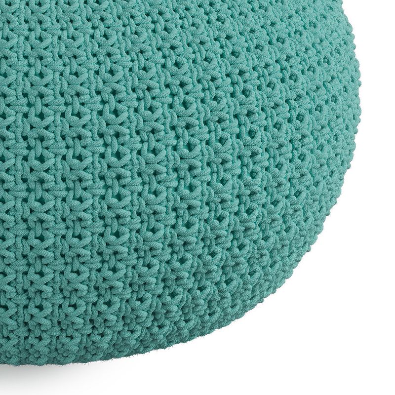 Simpli Home Sonata Round Knitted Pouf