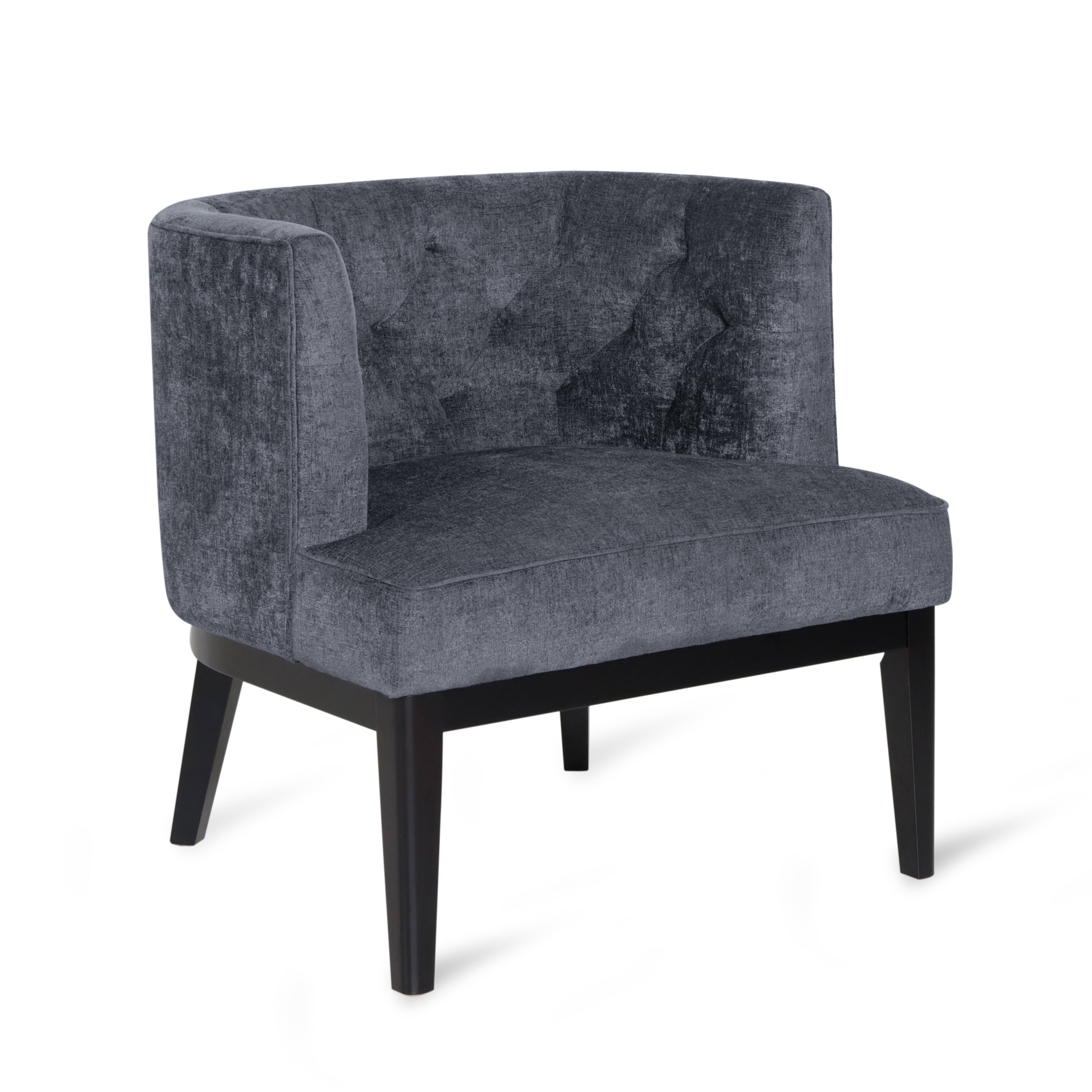 Evans Contemporary Fabric Tufted Accent Chair