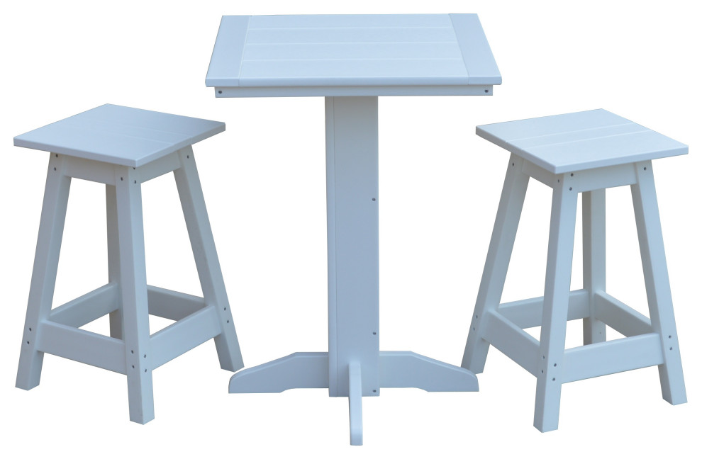 Poly Lumber Bistro Set   Beach Style   Outdoor Pub And Bistro Sets   by Furniture Barn USA  Houzz