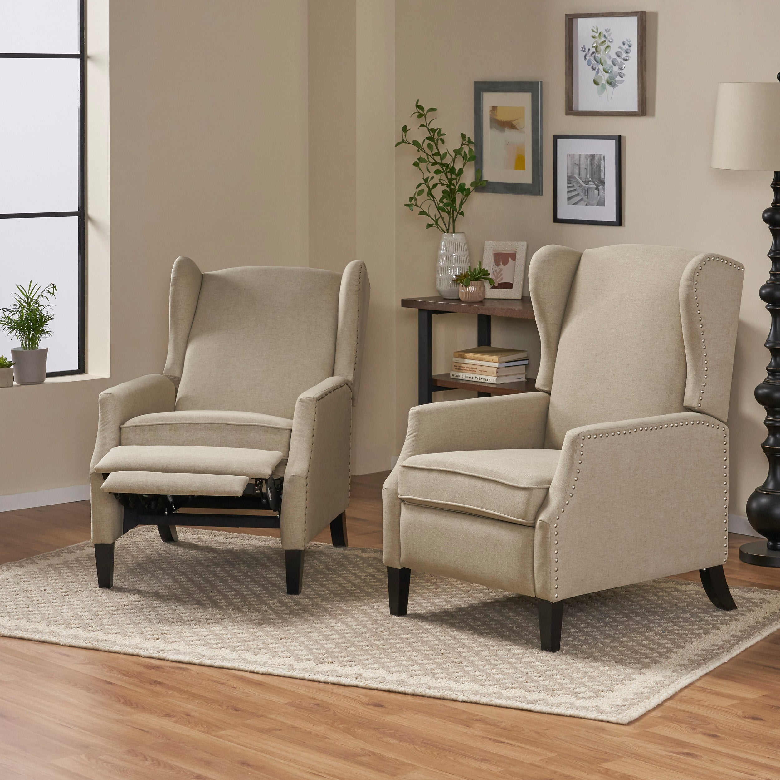 Weyland Contemporary Fabric Recliner (Set of 2)