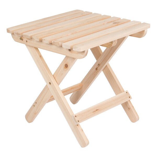 Sherwood Assembled Outdoor Wood Square Collapsible Folding Table