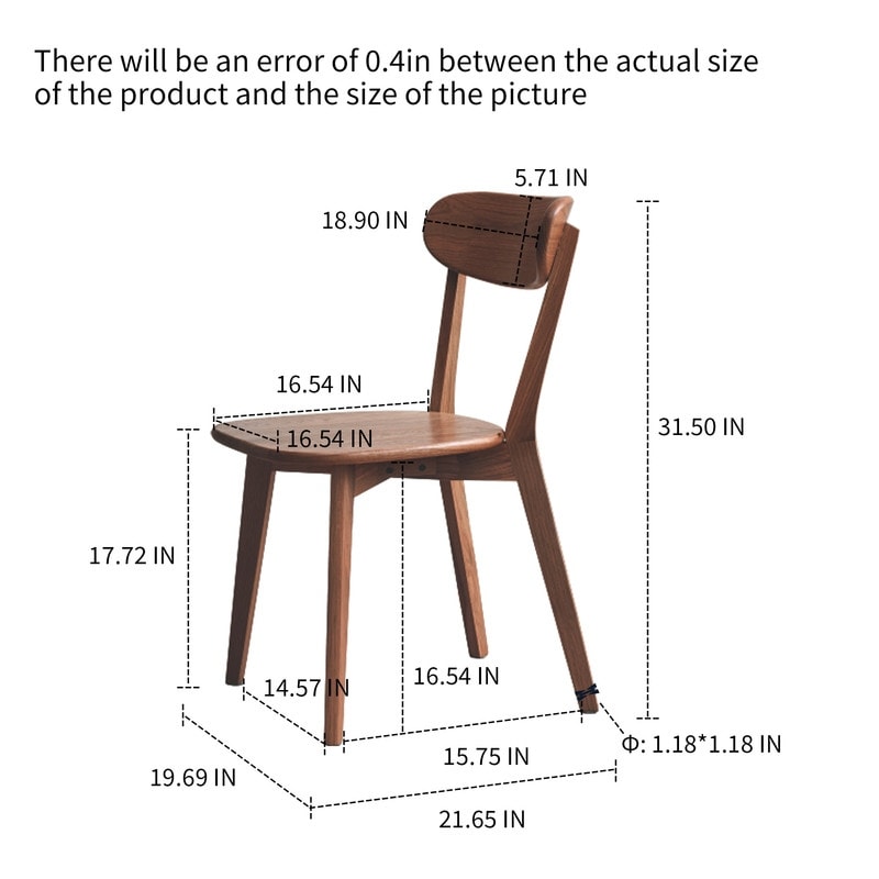 100% Natural Solid Wood Chair Dining Chair Wooden FAS Grade Oak Natural Wood  Perfect for matching with Desk